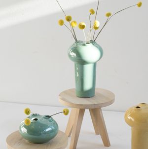 Keramik Vase grün
