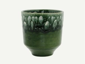 Keramiktopf, Pflanzentopf in Grün