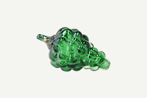 Deko-Traube aus Glas mundgeblasen in Grün