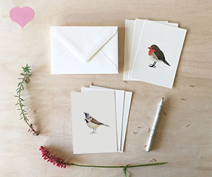 Postkarten mit Vogelmotiven