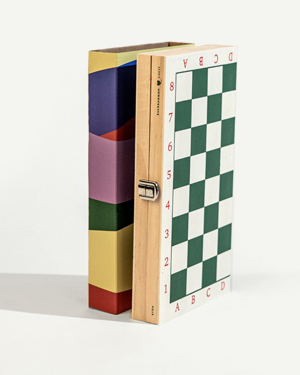 Chess/Backgammon vereint in einem Spiel aus Holz